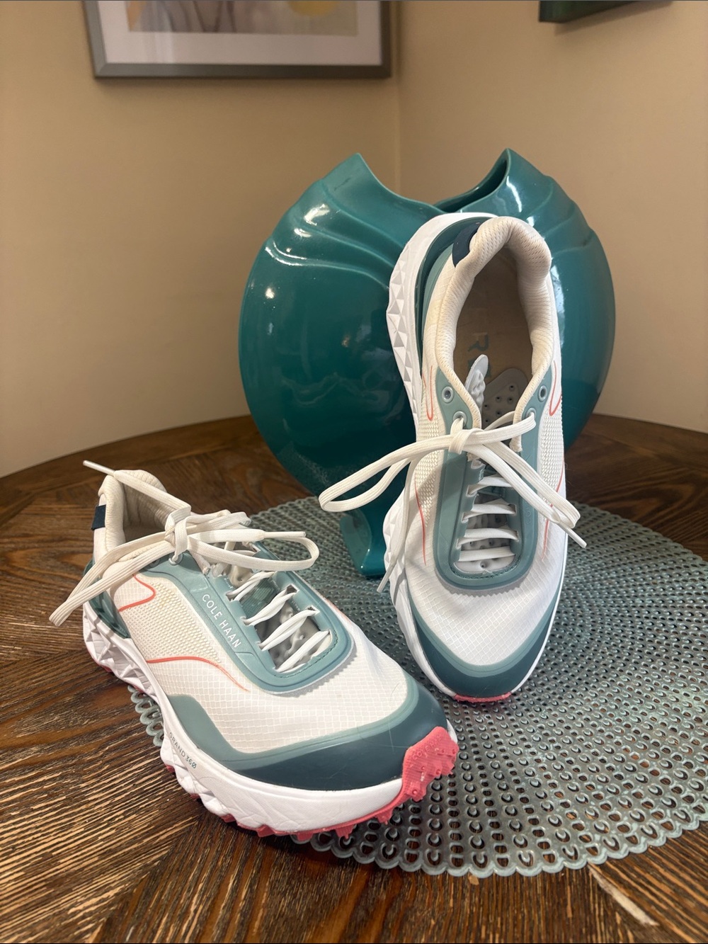 Cole Haan Women's Teal, White & Coral Athletic Sneakers
